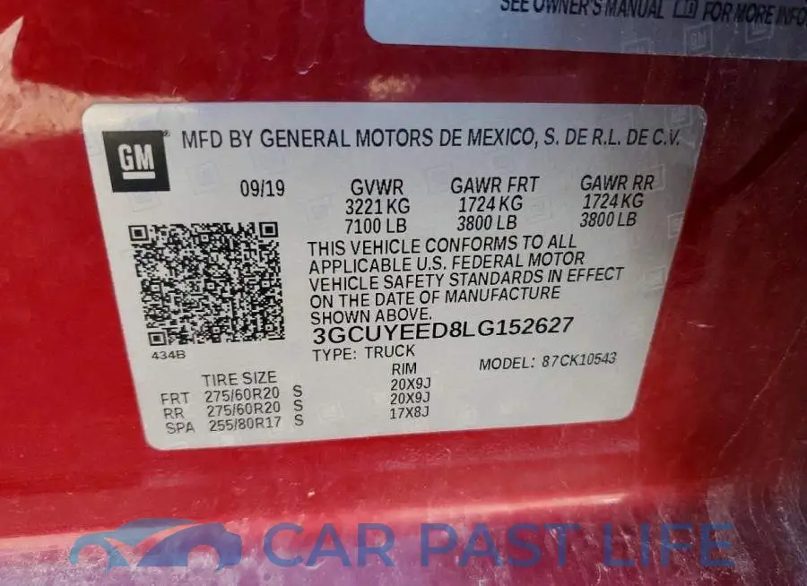 3GCUYEED8LG152627# 12