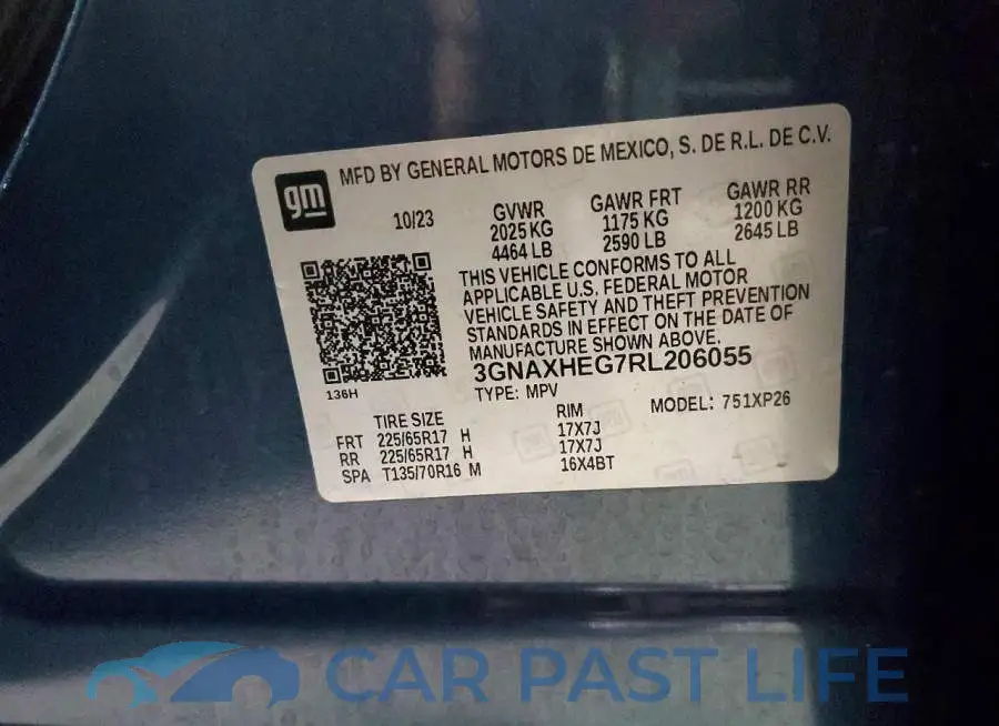 3GNAXHEG7RL206055# 13
