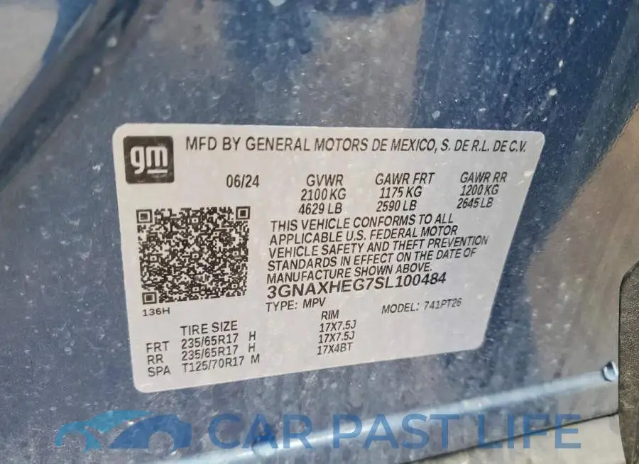 3GNAXHEG7SL100484# 14