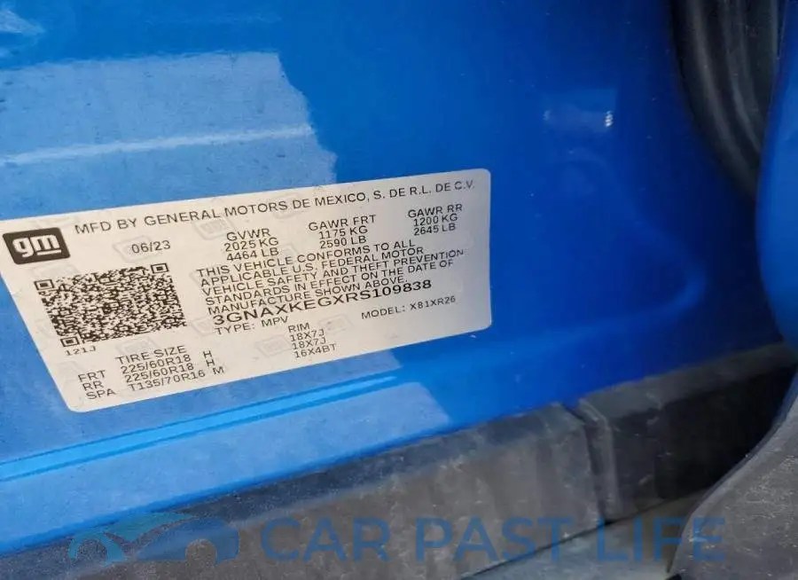3GNAXKEGXRS109838# 13