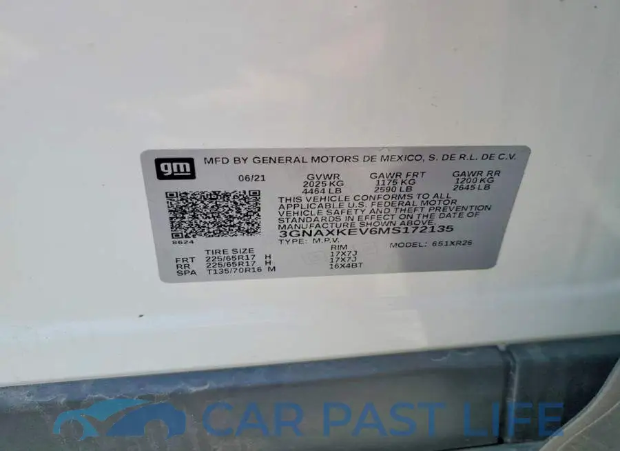 3GNAXKEV6MS172135# 12