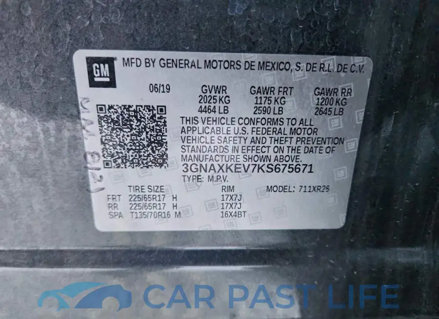 3GNAXKEV7KS675671# 12