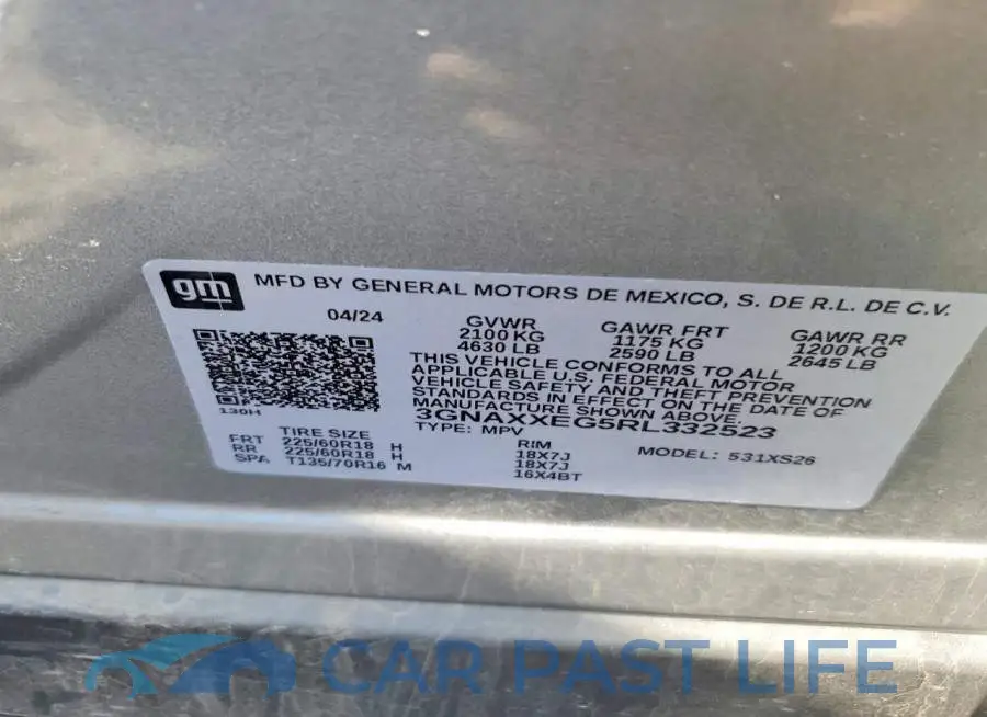 3GNAXXEG5RL332523# 13