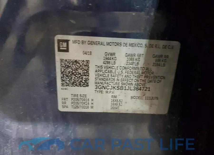 3GNCJKSB1JL364721# 14