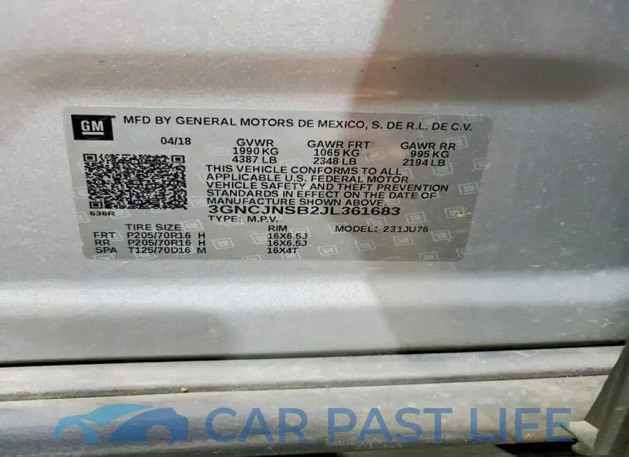 3GNCJNSB2JL361683# 14