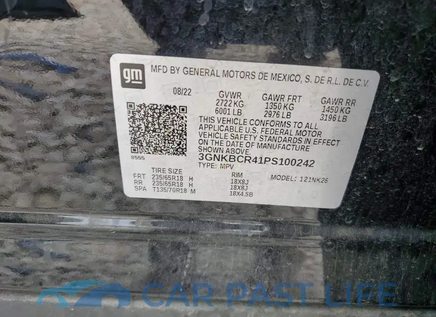 3GNKBCR41PS100242# 13