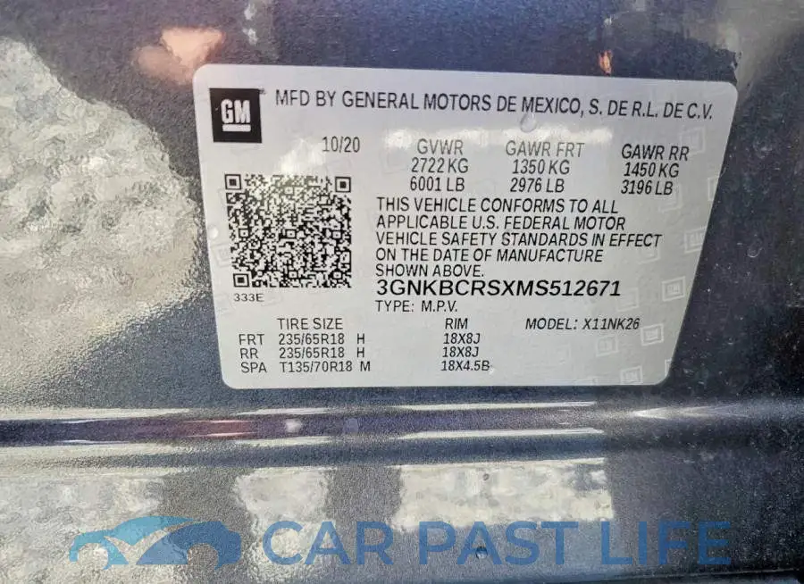 3GNKBCRSXMS512671# 13