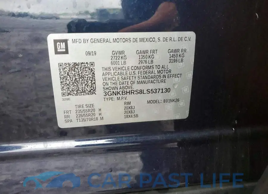 3GNKBHRS8LS537130# 13