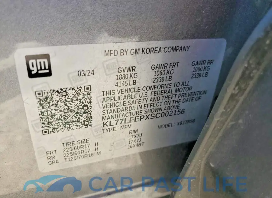 KL77LFEPXSC002156# 13