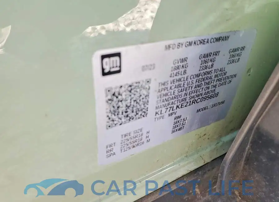 KL77LKE21RC095608# 13