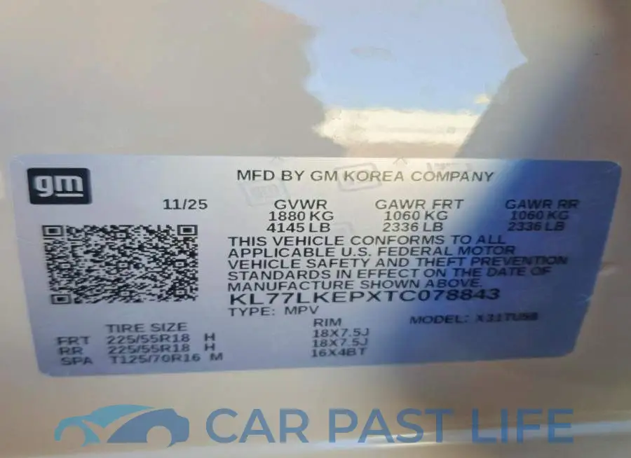 KL77LKEPXTC078843# 13