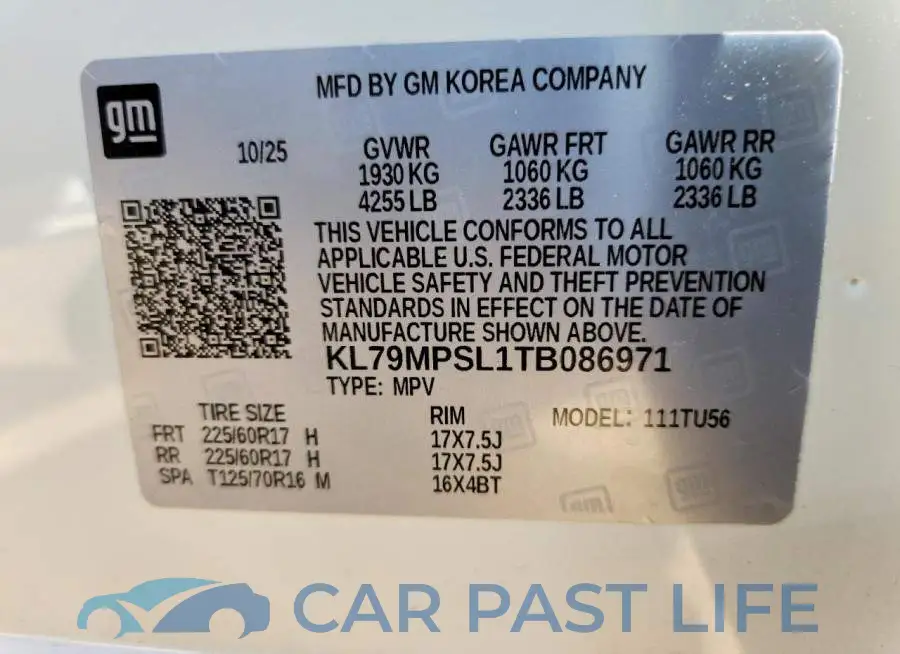 KL79MPSL1TB086971# 13