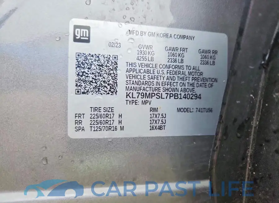 KL79MPSL7PB140294# 12