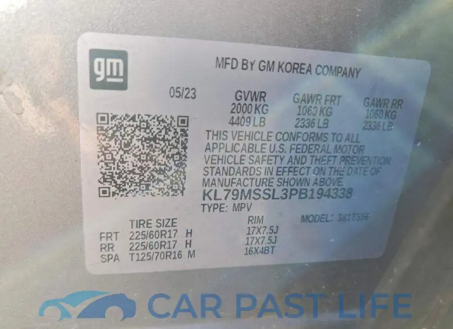 KL79MSSL3PB194338# 14