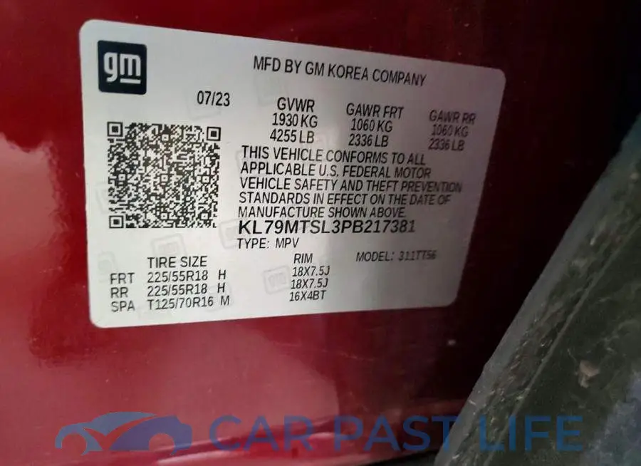 KL79MTSL3PB217381# 13