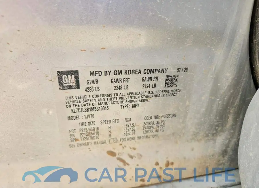 KL7CJLSB1MB310045# 13
