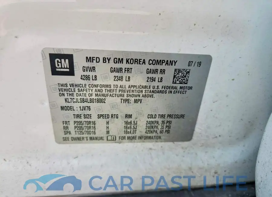 KL7CJLSB4LB018002# 13