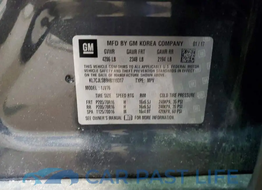 KL7CJLSB9HB119317# 13