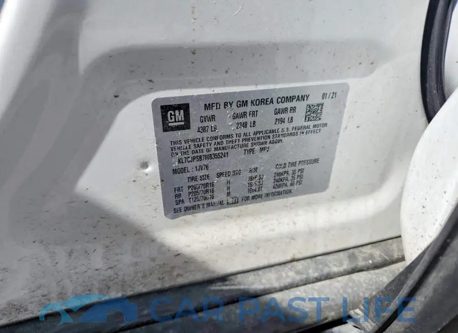 KL7CJPSB7MB355241# 12