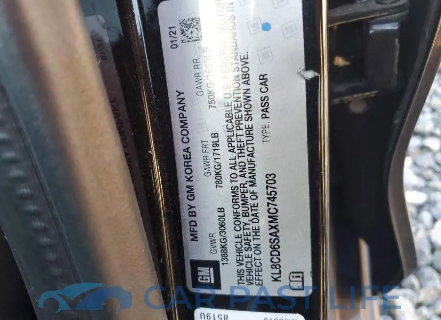 KL8CD6SAXMC745703# 12