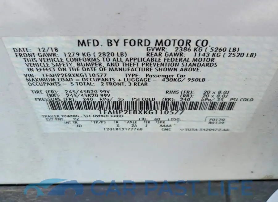 1FAHP2E8XKG110577# 13