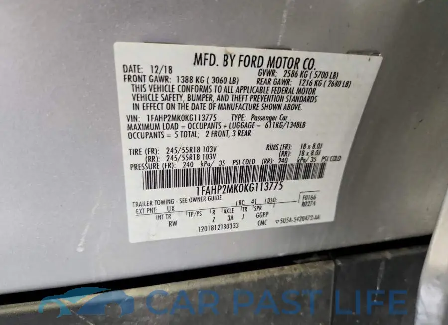 1FAHP2MK0KG113775# 12