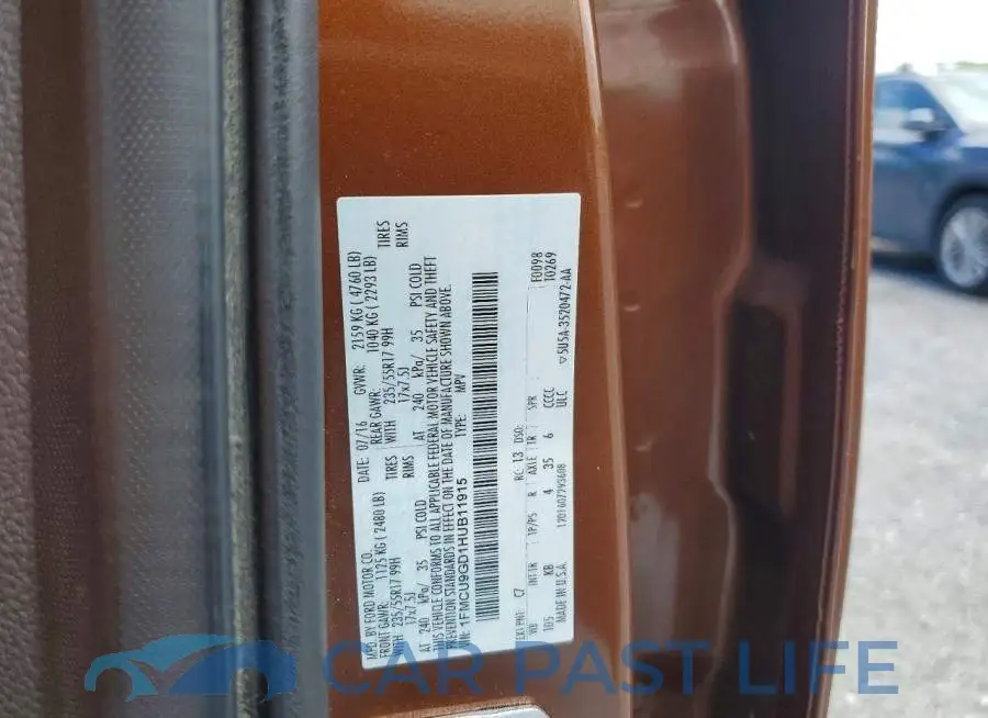 1FMCU9GD1HUB11915# 13
