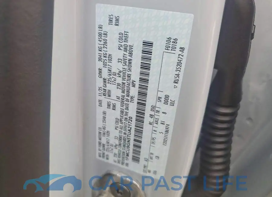 1FMCU9GN5TUA21720# 13