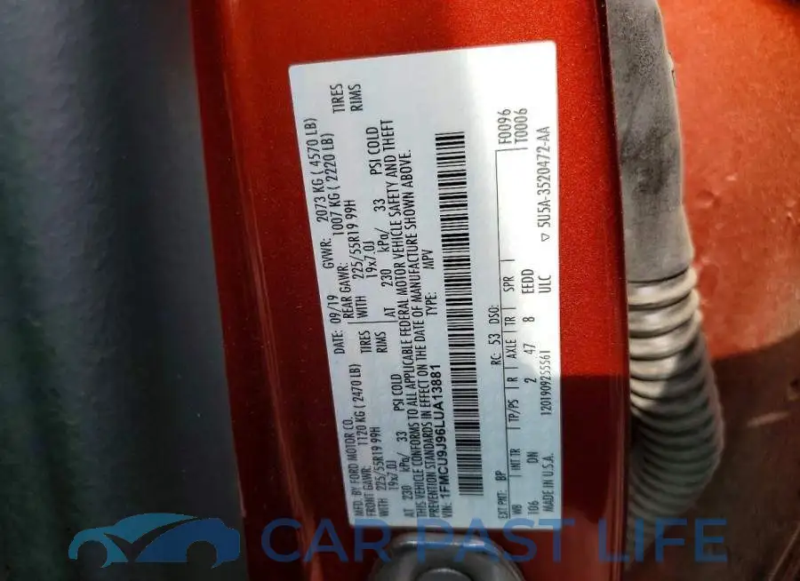1FMCU9J96LUA13881# 12