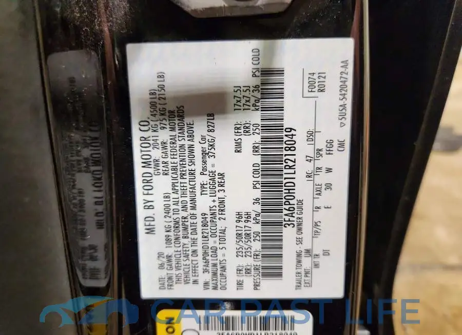 3FA6P0HD1LR218049# 12