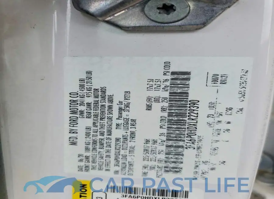 3FA6P0HDXLR229390# 12