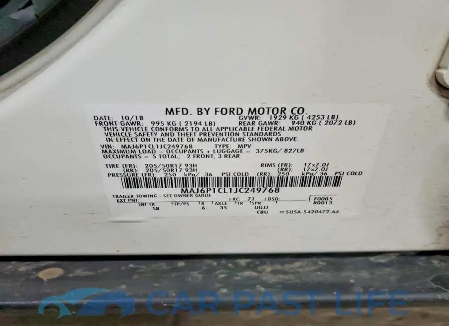 MAJ6P1CL1JC249768# 13