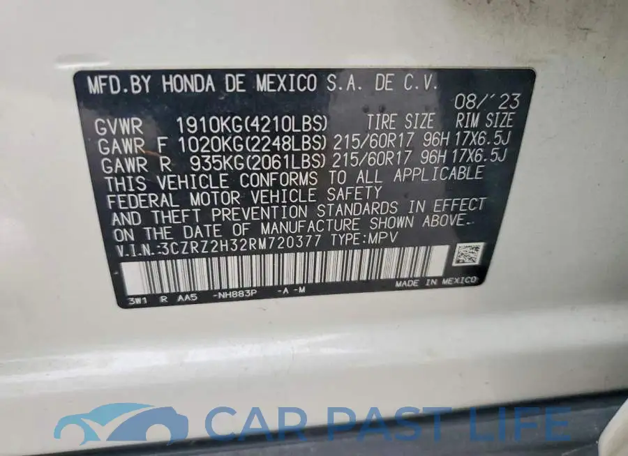 3CZRZ2H32RM720377# 13