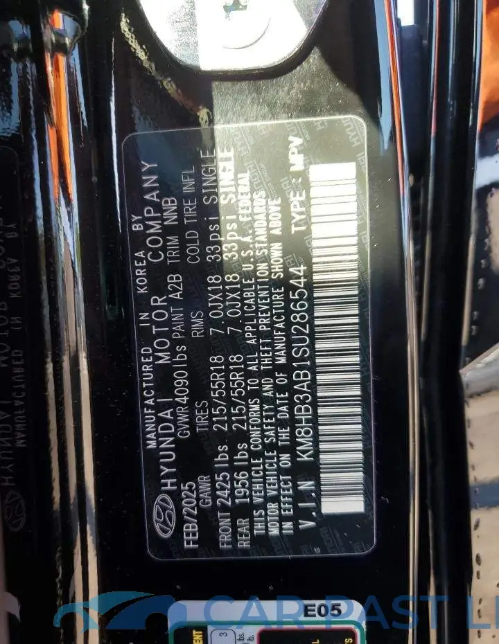 KM8HB3AB1SU286544# 13