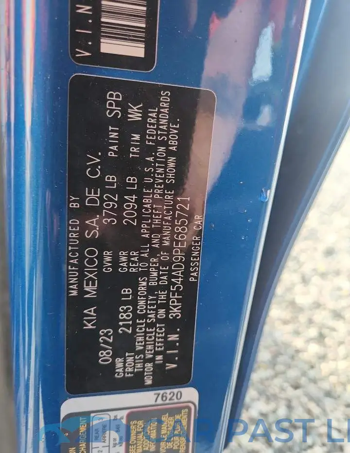 3KPF54AD9PE685721# 12