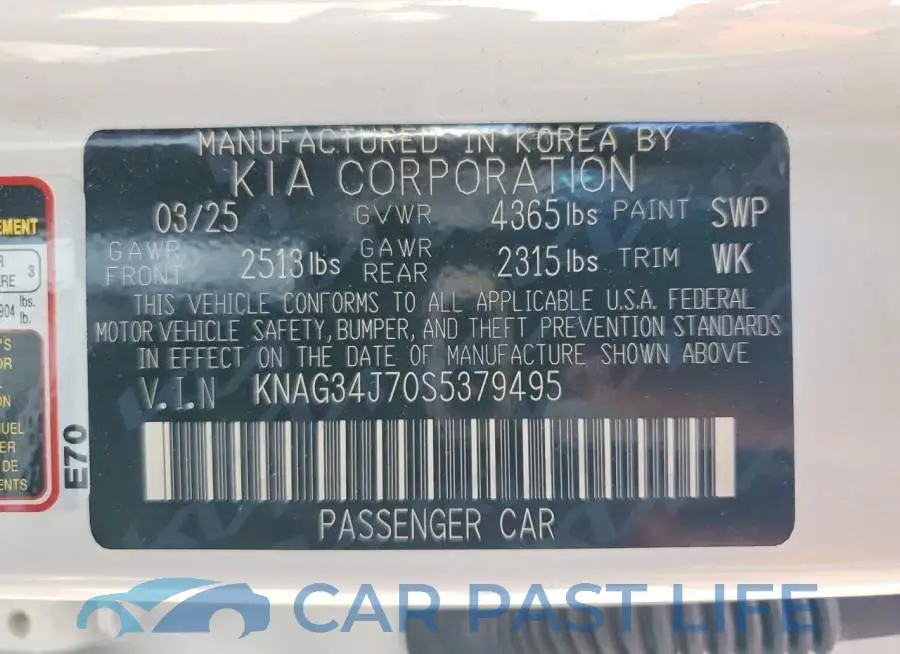 KNAG34J70S5379495# 12