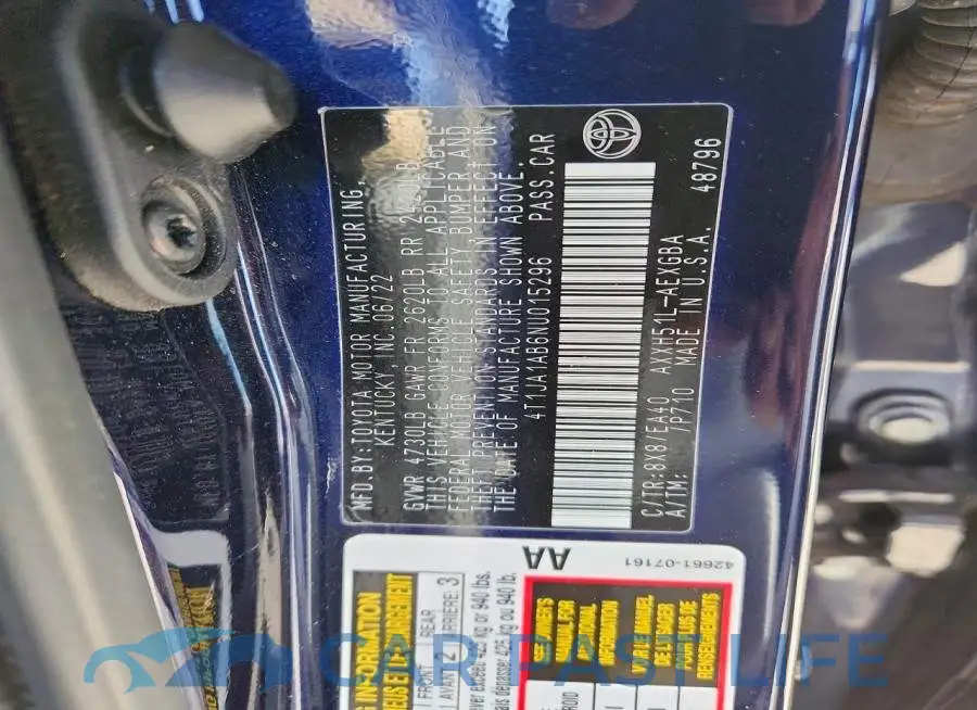 4T1JA1AB6NU015296# 12