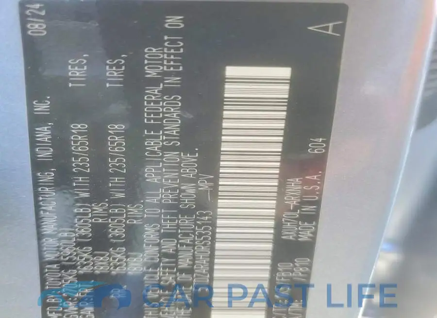 5TDZARAH0RS535143# 12
