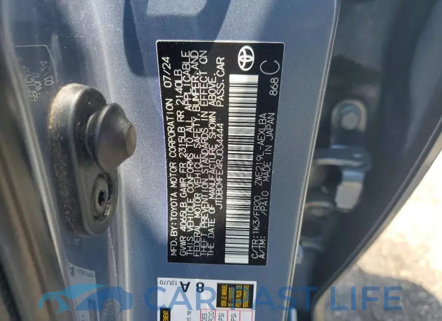 JTDBCMFE4RJ034444# 13