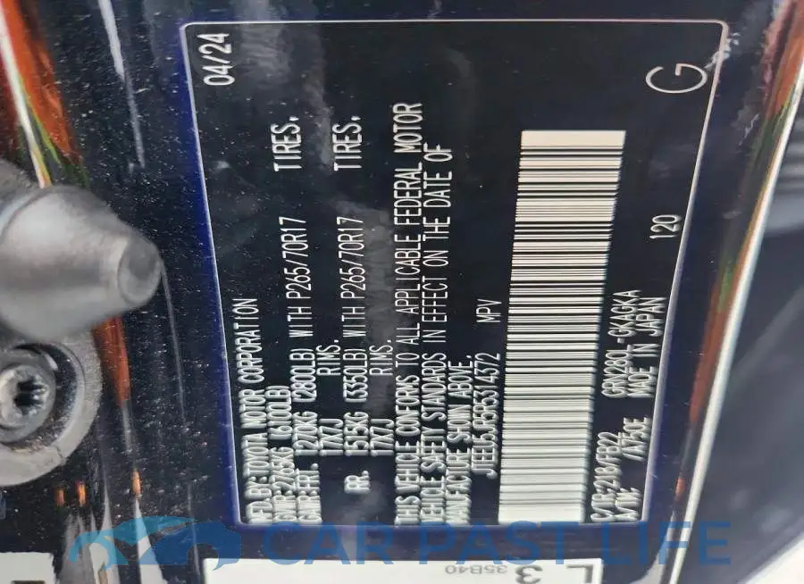 JTEEU5JR5R5314372# 13