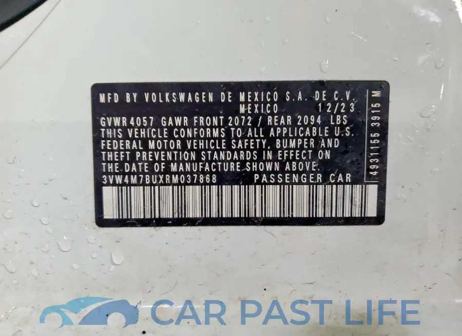 3VW4M7BUXRM037868# 13