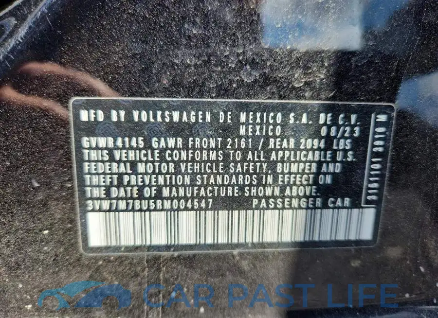 3VW7M7BU5RM004547# 13