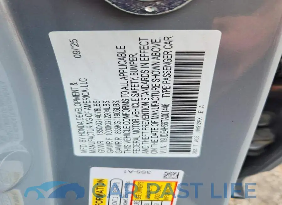 19UDE4H66TA001446# 13