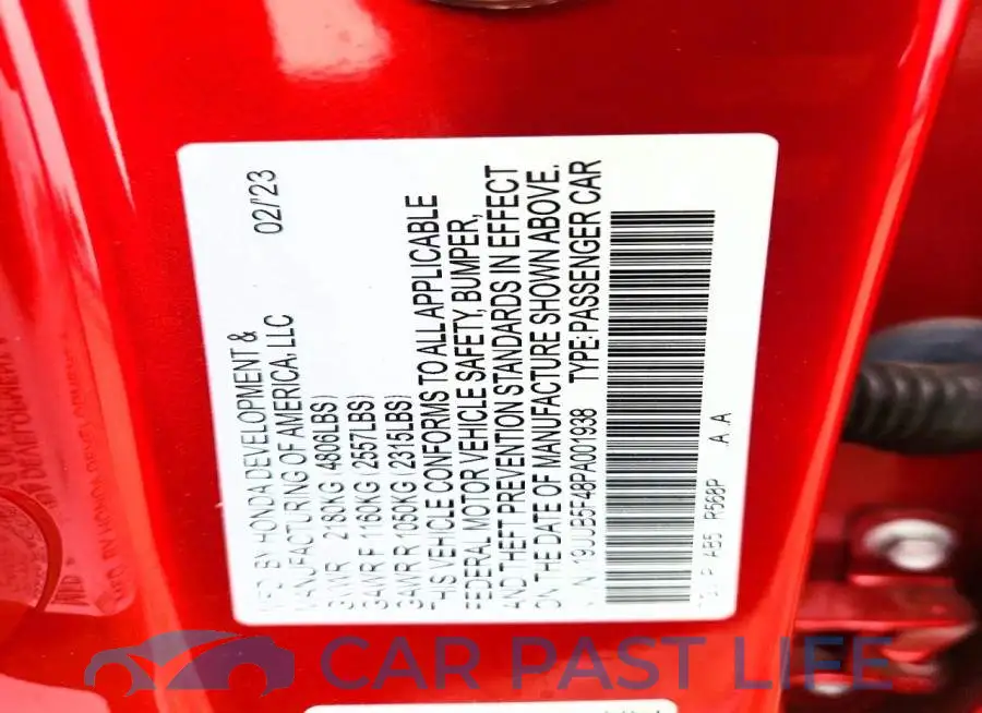 19UUB5F48PA001938# 13