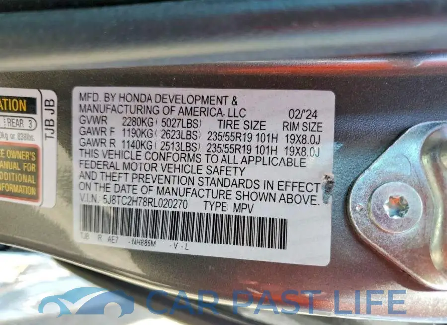 5J8TC2H78RL020270# 14