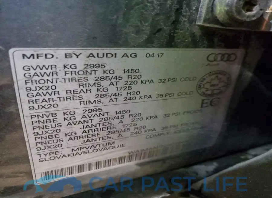 WA1MAAF72HD054147# 13