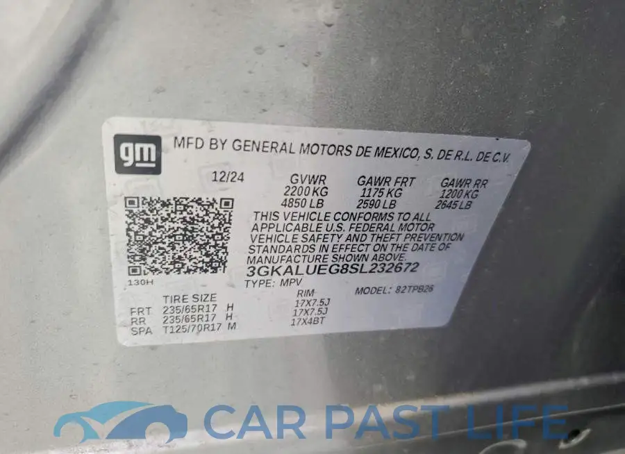 3GKALUEG8SL232672# 14