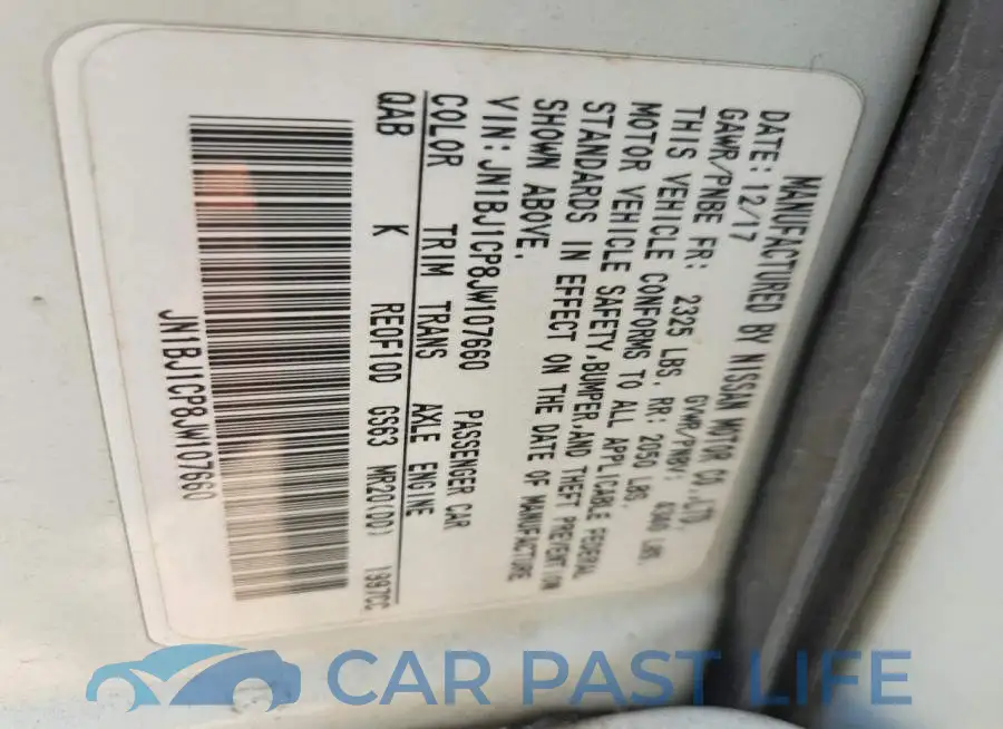 JN1BJ1CP8JW107660# 12