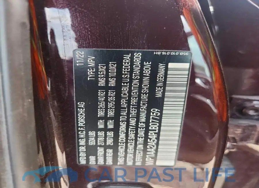 WP1AA2A54PLB07759# 12