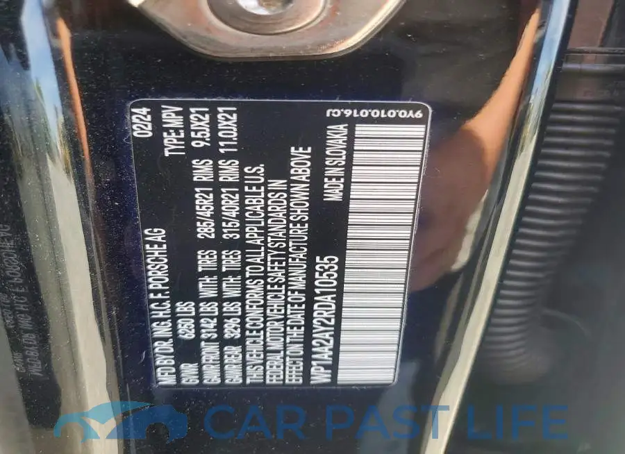 WP1AA2AY2RDA10535# 13